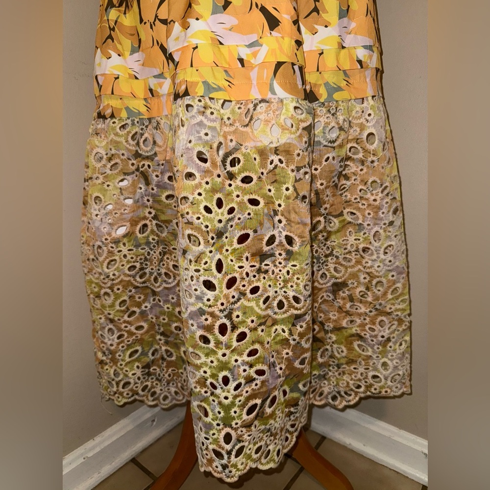 NWT Miss Rosier Cl’emence Floral Print Cut-Out Midi Dress,Size-Small - Picture 14 of 15